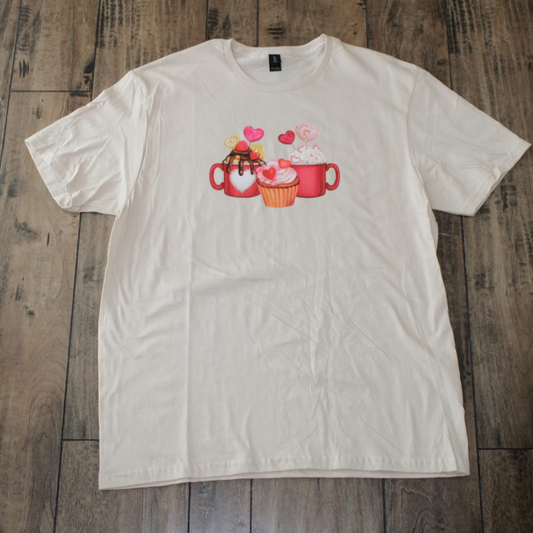 “Valentine Cupcake” short sleeve t-shirt