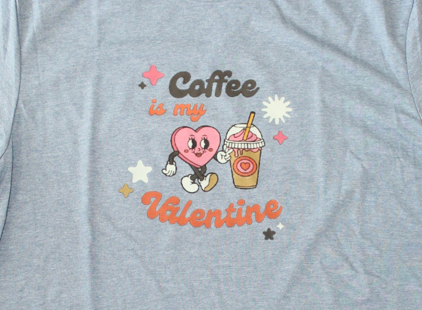 Retro "Coffee is my Valentine" short sleeve t-shirt