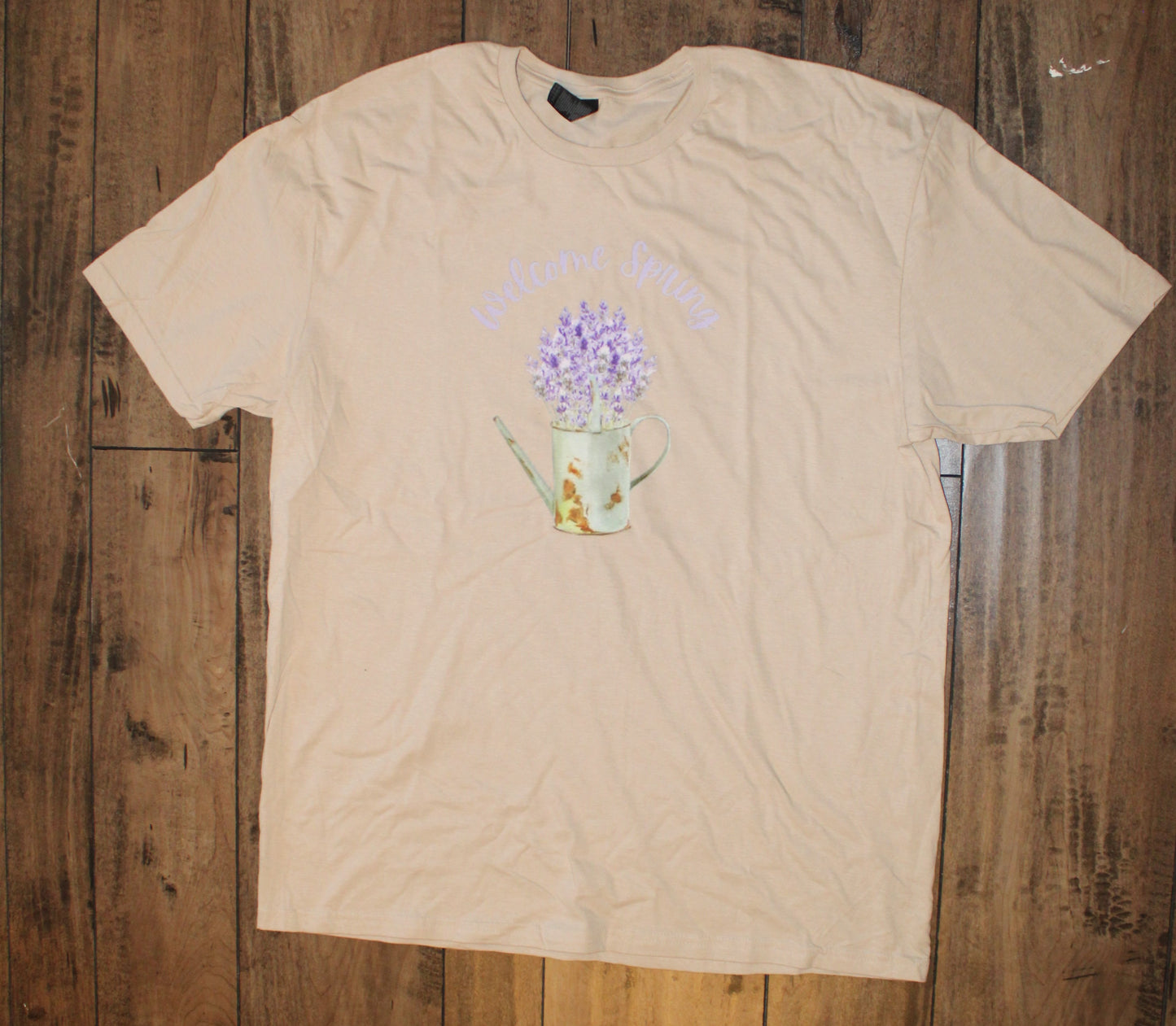 "Welcome Spring Lavender" Short Sleeve T-Shirt