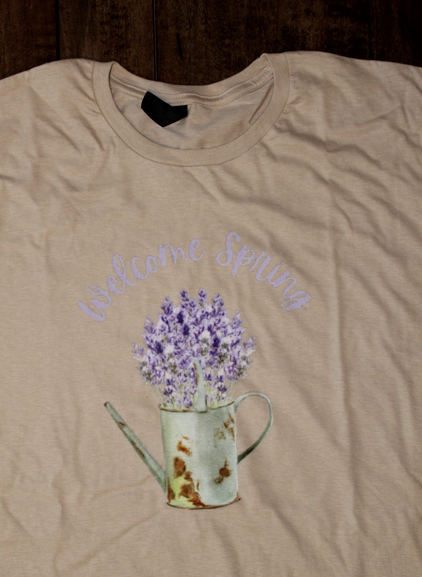 "Welcome Spring Lavender" Short Sleeve T-Shirt